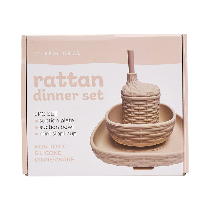 Silicone Rattan Toddler Dinner Set
