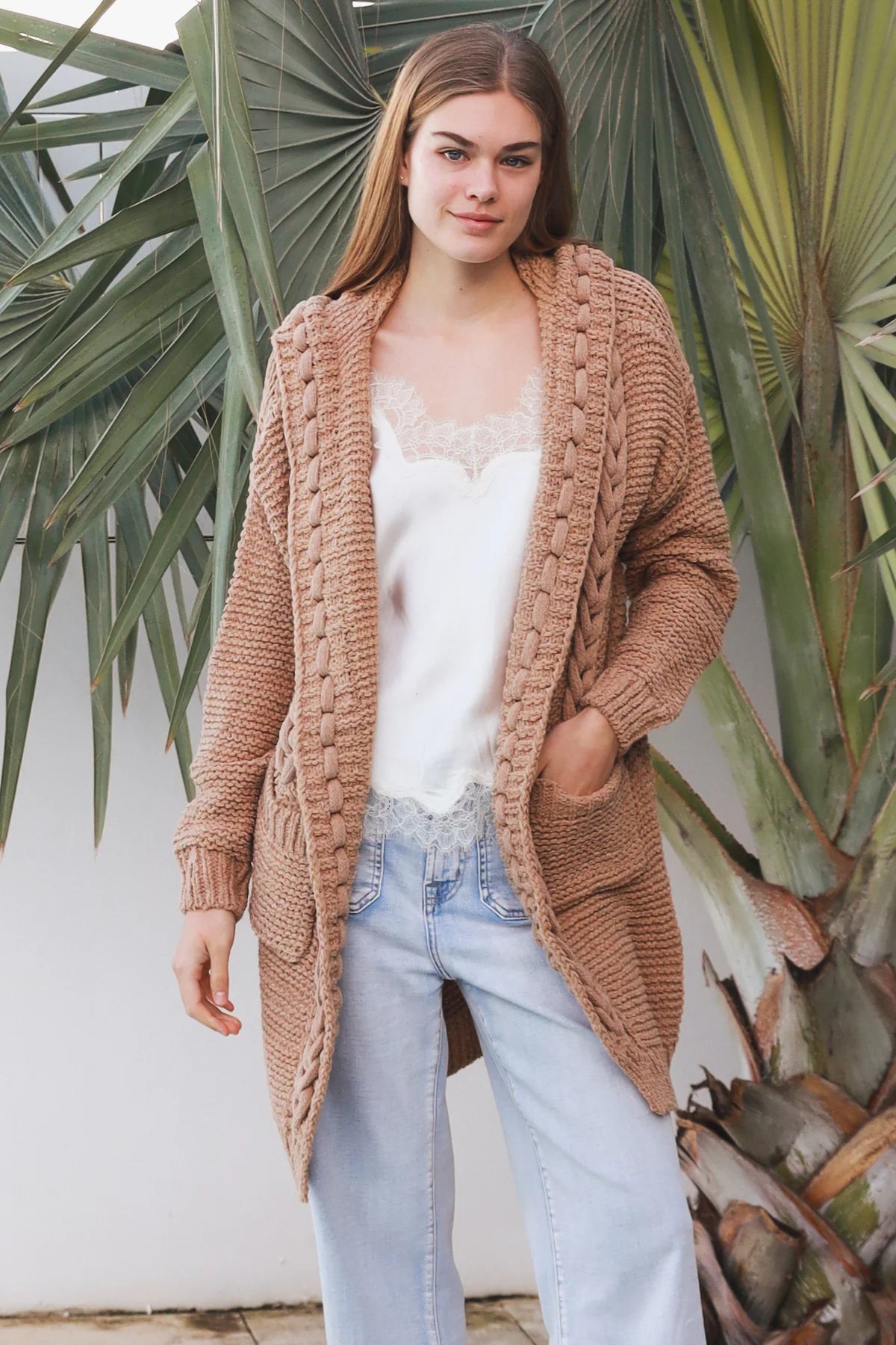 Charlotte the Label - Caramel Chunky knit long cardigan
