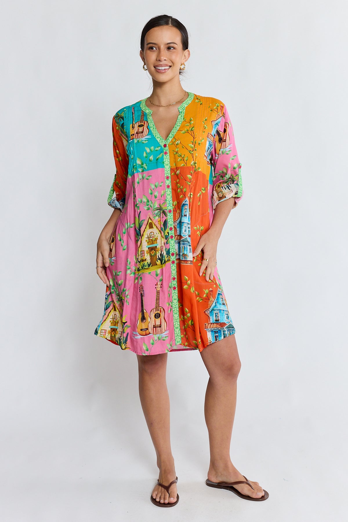 Lulalife Francine Button Dress