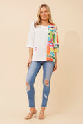 Caroline Morgan Alia Abstract Print Top