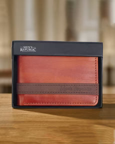 Men's Republic Vegan Leather Wallet - Tan