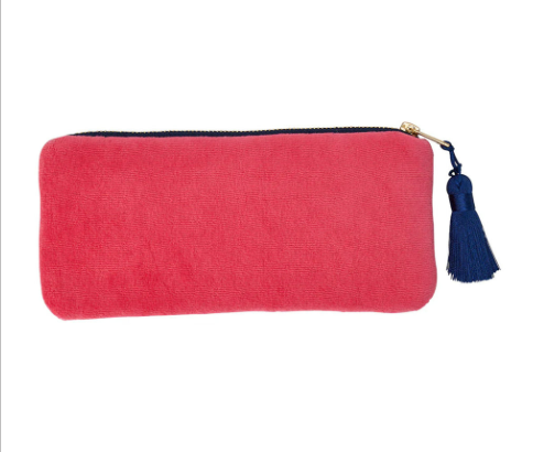 Makeup pouch with tassel pull