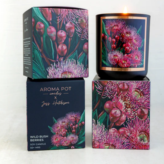 Australian artist soy candle | wild bush berries | 50+hrs