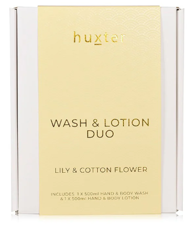 Huxter Wash & Lotion Duo - Yellow - Lily & Cotton Flower