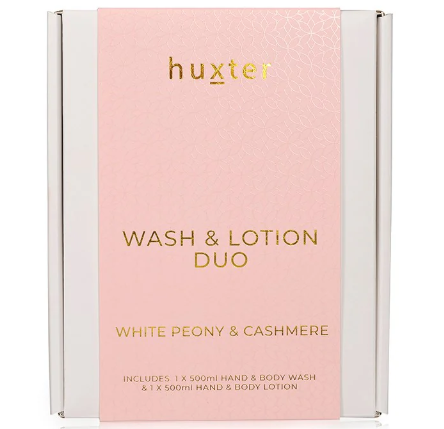 Huxter Wash & Lotion Duo - Pink - White Peony & Cashmere