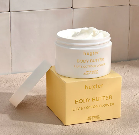 Huxter - 200gm Body Butter - Lily & Cotton Flower (Yellow)