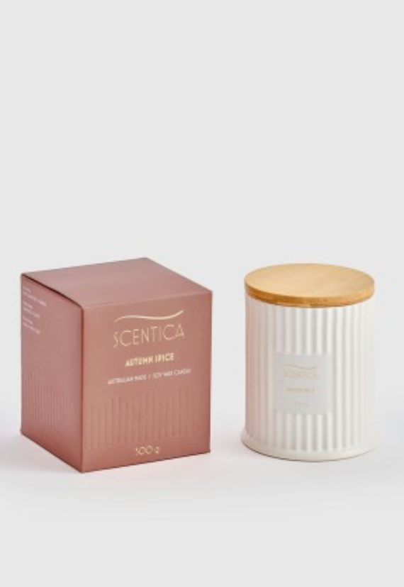 AUTUMN SPICE - SCENTICA SIGNATURE COLLECTION SOY BLEND CANDLE 300G