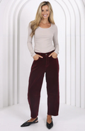 Monaco Toni Barrel Jeans Corduroy - Brunette